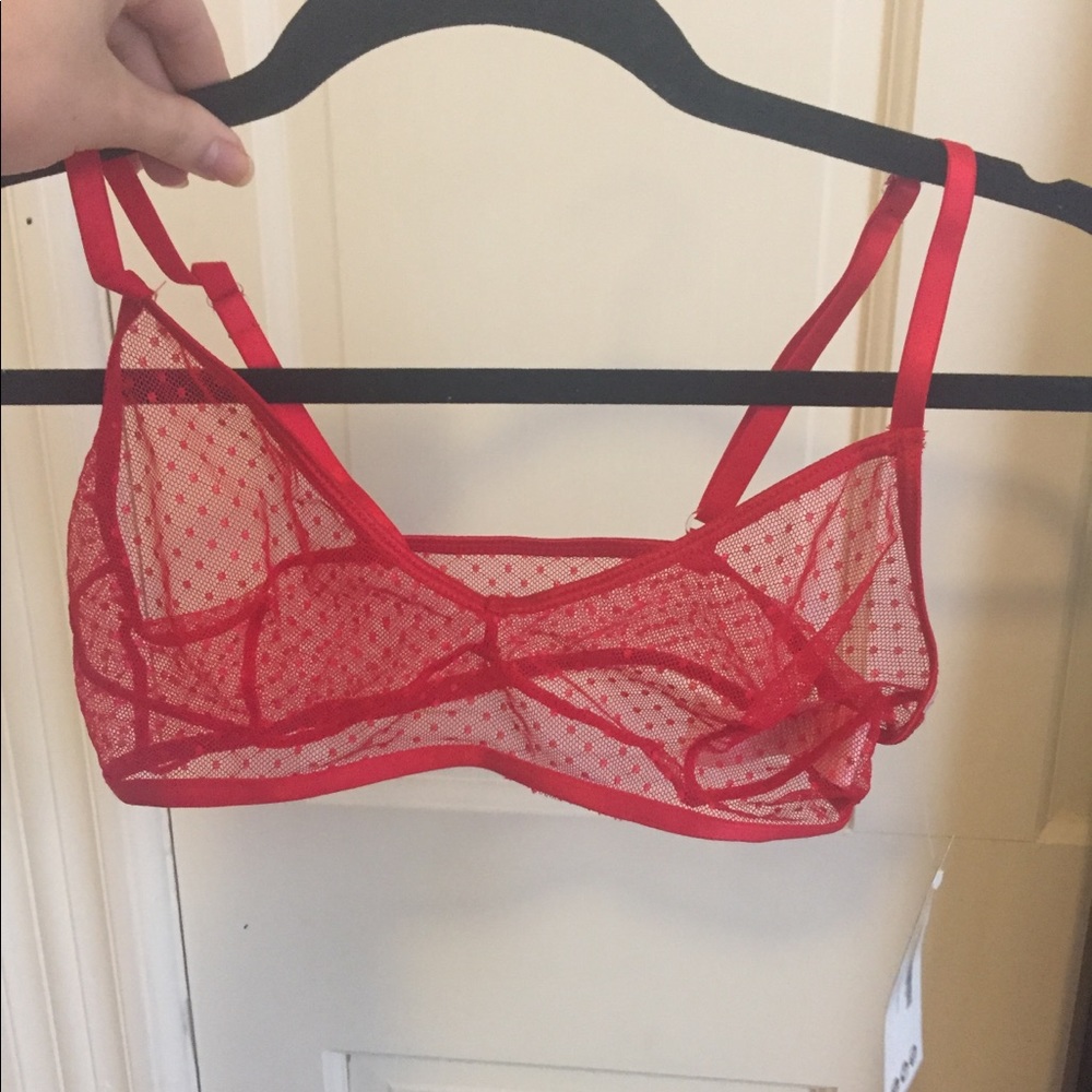 NEW sheer red bralette